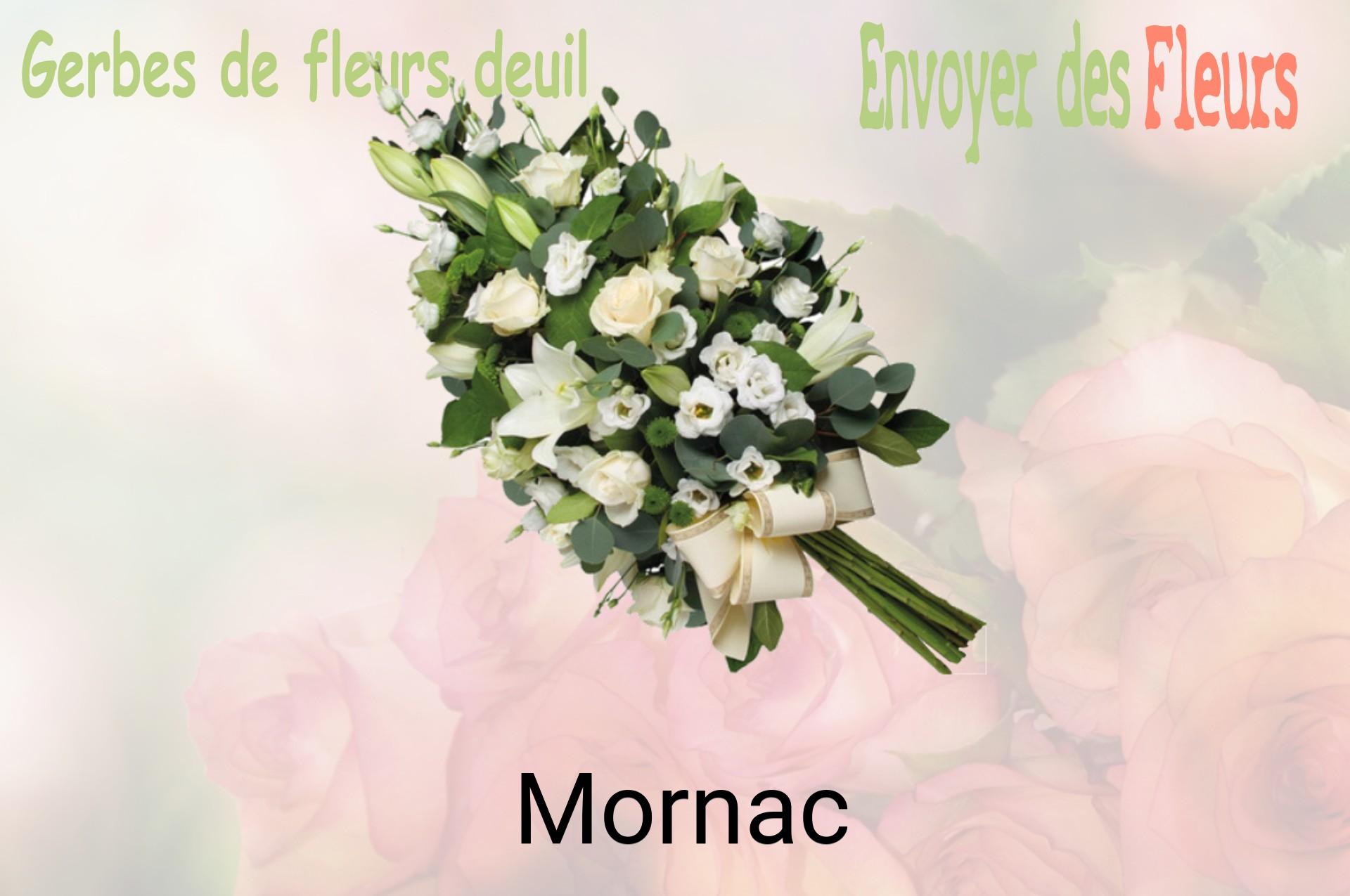 Gerbe de fleurs de deuil livrée à Mornac